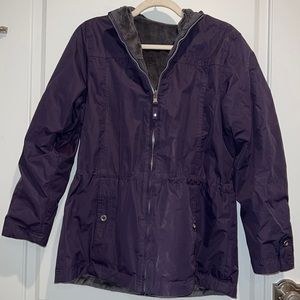 Purple raincoat